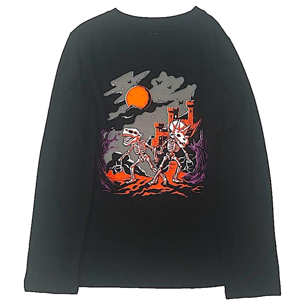 NWT Cat & Jack Boys’ Dinosaur Skeleton Halloween Long Sleeve Tee – Size‎ 10/12
